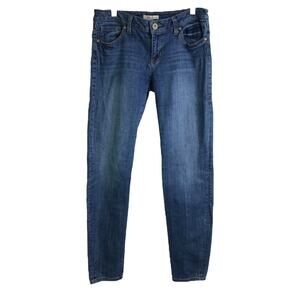 CAbi Skinny Jeans Womens 6 Navy Blue Mid Wash Low-Rise Cotton‎ Stretch 5 Pockets